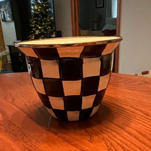 Mackenzie Childs Courtly Check Flower Pot
